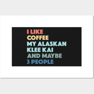 Alaskan Klee Kai Dog Owner Coffee Lovers Vintage Retro Posters and Art